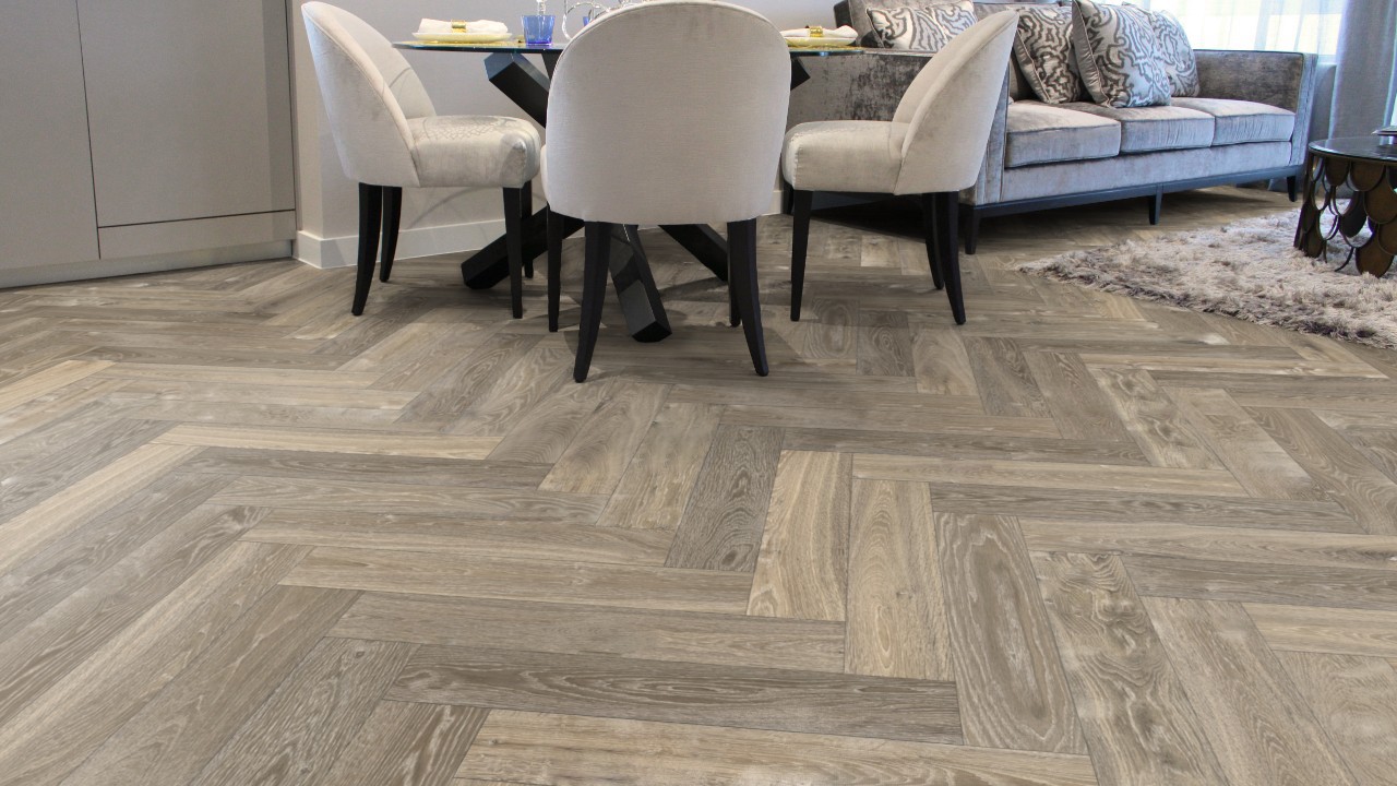 Chicago Oak Grey Herringbone 120mm Engineered Flooring