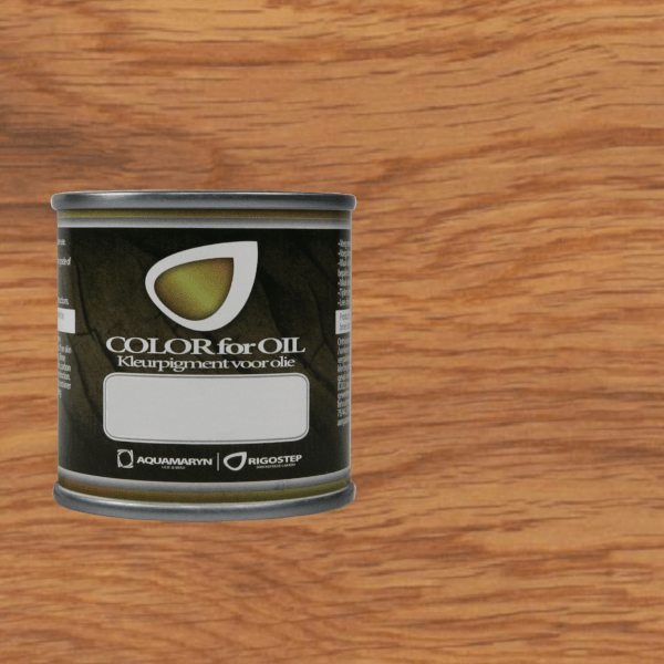 Royl bio oil pigment can on wood floor