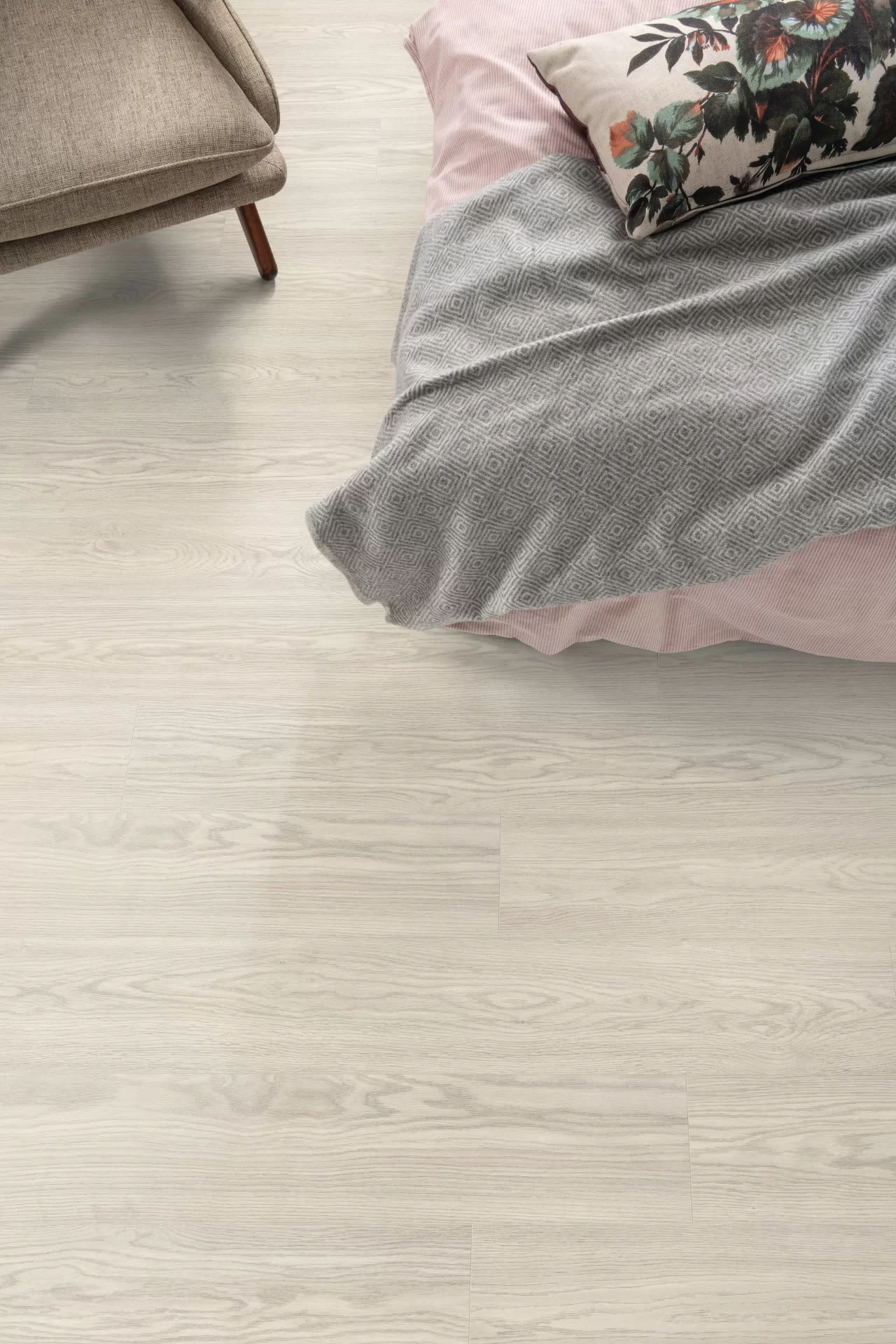 white laminate floor